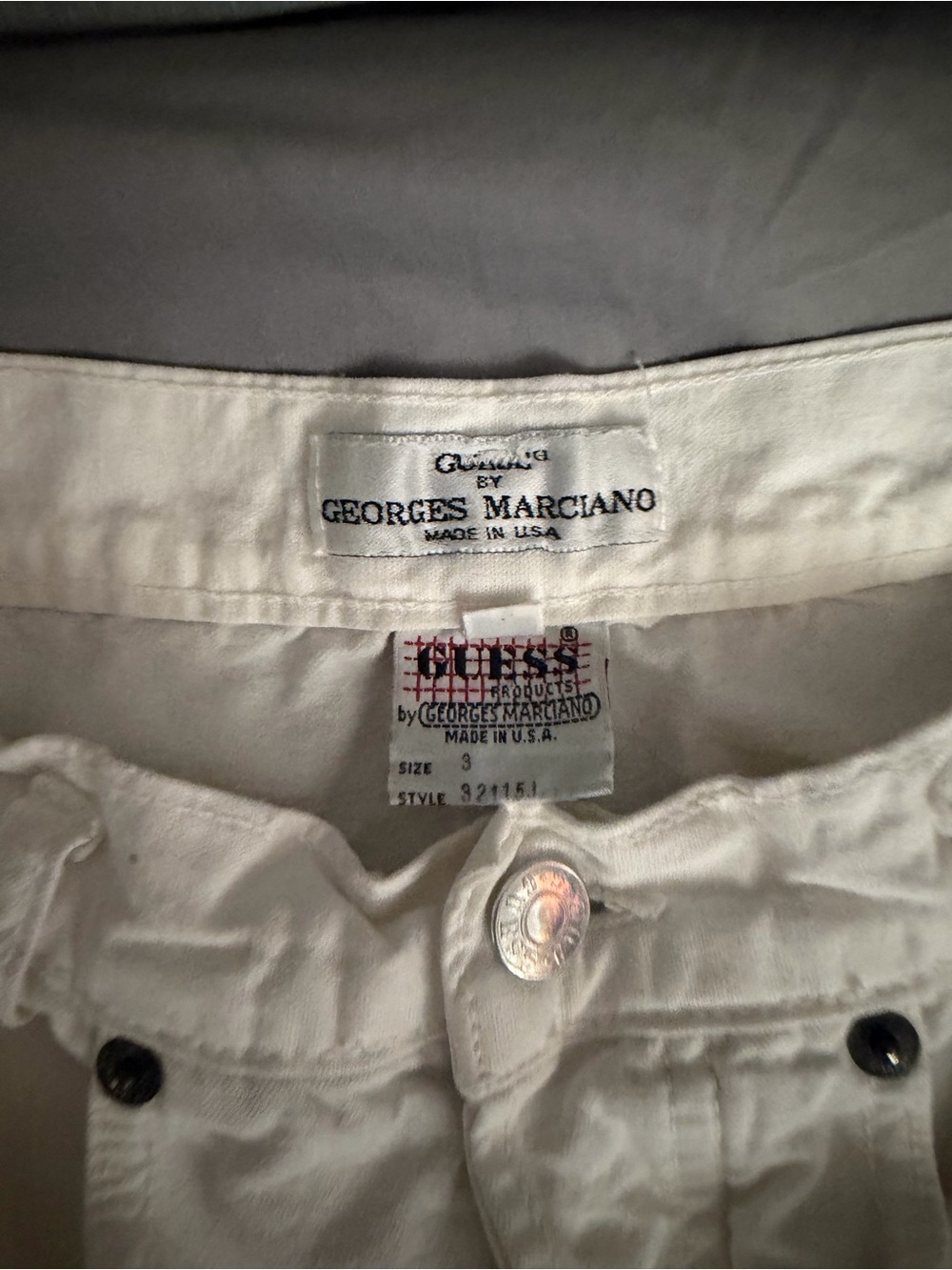 GUESS by Georges Marciano Vintage 90s White Jeans